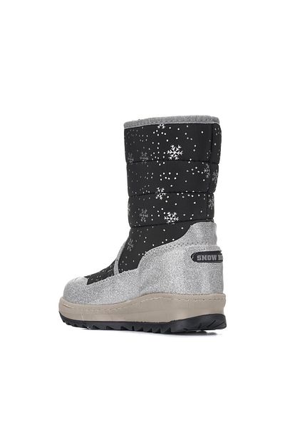 AlbiShoes Αντιολισθητική σόλα Velcro Girls' Water Resistant Shearling Thermal Snow Boots