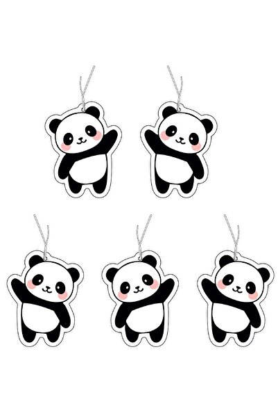 Jethızında 5'li Set Sevimli Panda Tasarımlı Dekoratif Oto Kokusu