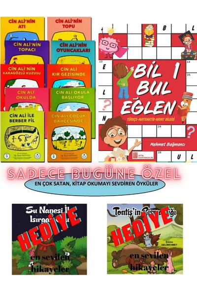 Ata Yayıncılık Cin Ali Yayıncılık 10'lu Kitap Serisi+hızlı Okuma 2'li Kitap S...