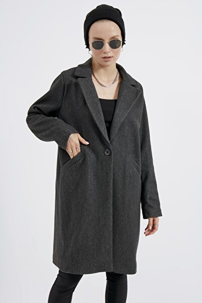 MEECY Women's Anthracite Stamp Coat
