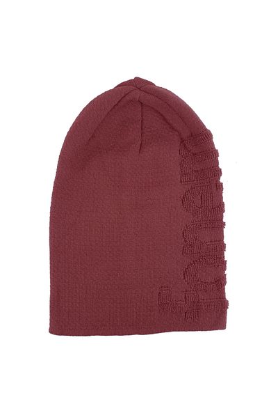 FORUM Men's Beret Embossed Patterned Claret Red Lycra Beret Model 016-819