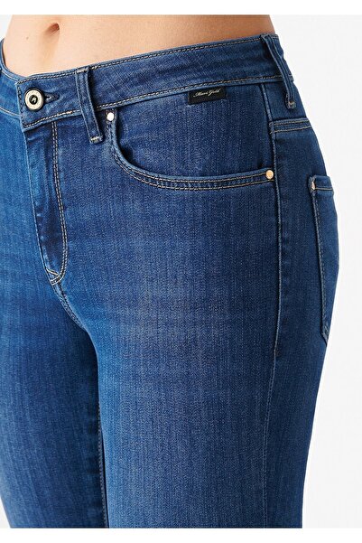 Trn JNS Сині вузькі джинсові штани з високою талією до щиколотки з лайкри