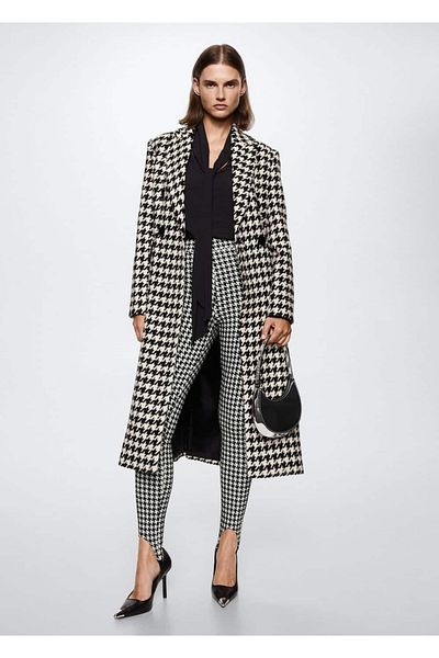 MANGO Woman Strumpfhose mit Hahnentrittmuster