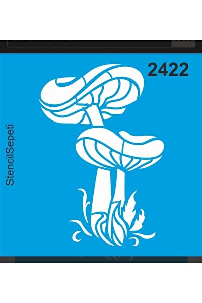 DERYA DESİNG ART نموذج الفطر St2422 - 20x20 سم