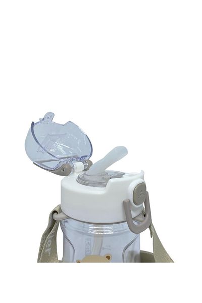 DILLER 400ml Animal Pattern Tritan Water Bottle with Straw and Hanger