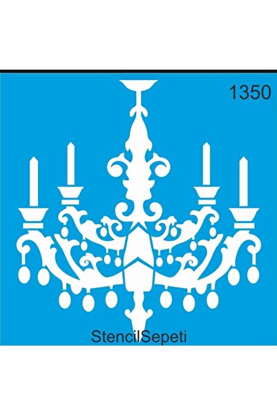 DERYA DESİNG ART قالب استنسل نمط الثريا St1350 20x20 سم