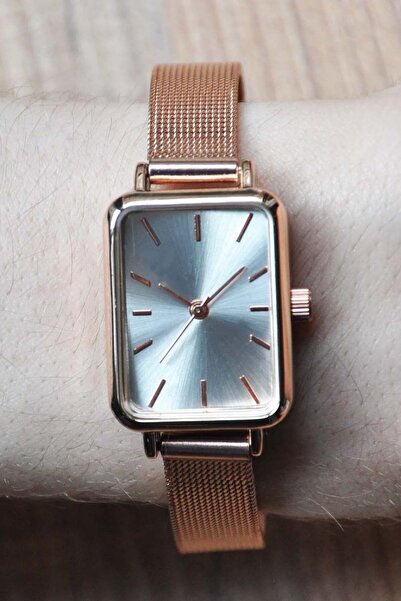 sonsuzsaat Rose Renk Ayarlanabilir Hasır Kordonlu Şık Sade Kadın Kol Saati Su...