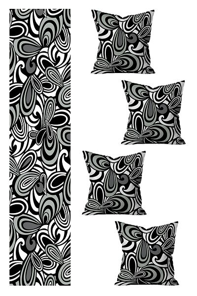 stellahomes Set de huse de pernă cu design special pentru alergători și 4 piese 5 bucăți (140x40) (43x43 cm)