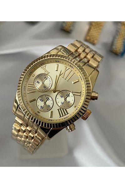 Leerybee Stainless Plated m Kors Model Unisex Wristwatch