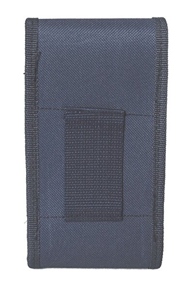 Neler Geldi Neler Canvas Fabric Velcro Cover Belt Mounted Phone Case Phone Waist Bag Navy Blue