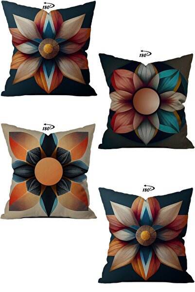 stellahomes Modern Decorative Design Double Sided Digital Printed 4-Piece Dec...