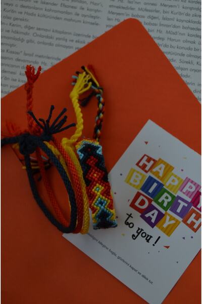 Bidüğüm Gökkuşağı Yankısı Bileklik Seti, Canlı Renkler, El Emeği, Ayarlanabil...