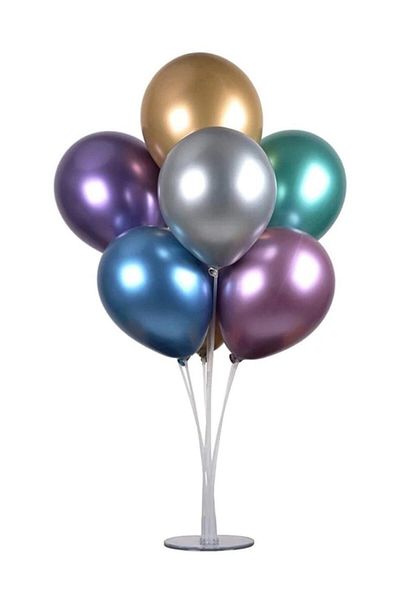 LİYA SHOP 7 Balloon Stand and 7 Metallic Balloon