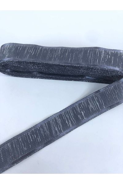 Hobigram Anthracite Silver Glitter Party Κορδέλα Τιμή για 1 μέτρο – Κορδέλα, Κομψό Σχέδιο, Γυναικείο Αξεσουάρ – Kurd