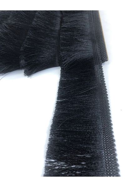 Hobigram High Quality Black Rope Fringe Tassel Price Is for 1 Meter - Decorative Ribbon, Stylish Design - Decorative