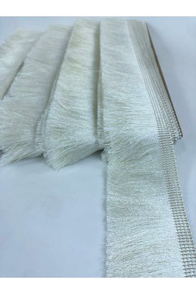 Hobigram High Quality Cream Rope Fringe Tassel Price Is for 1 Meter - Decorative Ribbon, Stylish Design, Women's Accessory