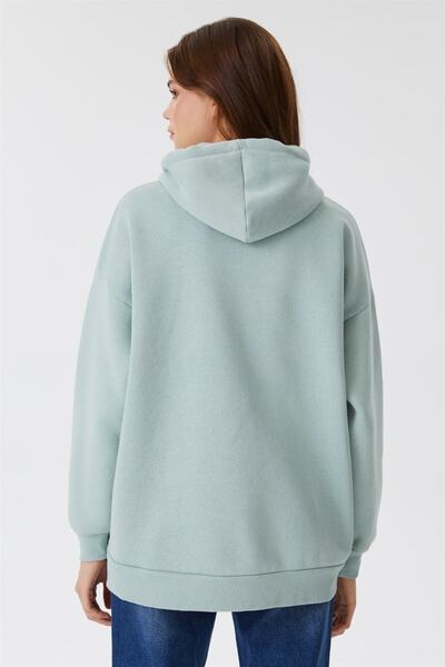 Lee Cooper Γυναικείο φούτερ Ella με κουκούλα Mint