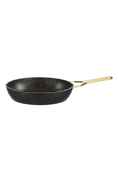 Lines 26 cm Black Maya Granite Patterned Pan Handle