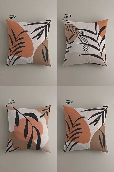 LadiesHome Modern Decorative Design Double Sided Digital Printed 4-Piece Decorative Throw Pillow Cover