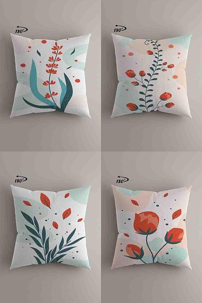 LadiesHome Modern Decorative Design Double Sided Digital Printed 4-Piece Decorative Throw Pillow Cover