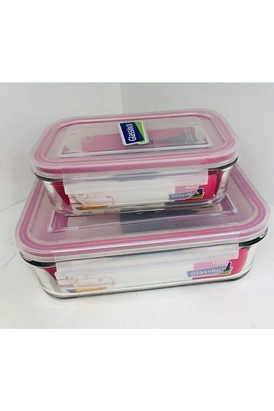 Prima Nova Glasslock Rectangular Storage Container Set 3 Pieces