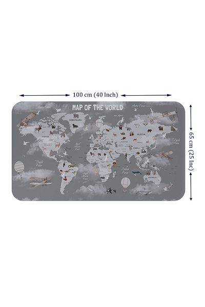 Doğal Tercih Educational World Map - Kids and Baby Room Wall Sticker