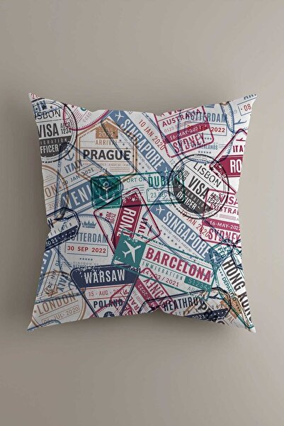 LadiesHome Husă decorativă pentru pernă decorativă digitală cu două fețe, cu ...