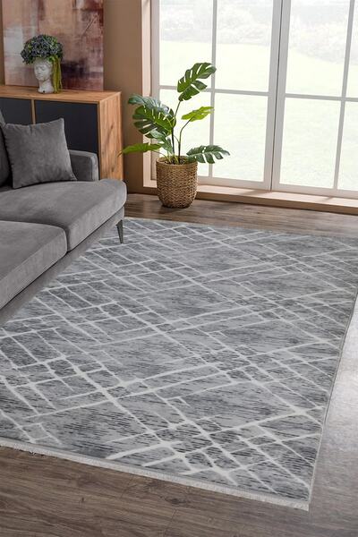 ALgorand Home Gri Bukleli Yumuşak Peluş Dokuma Çocuk Odası Oturma Odası Salon...