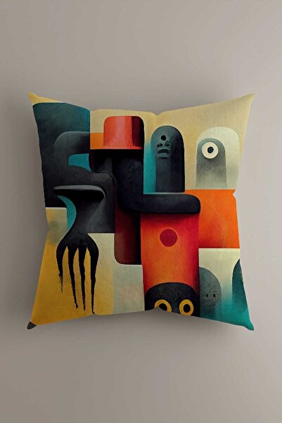 LadiesHome Husă decorativă pentru pernă decorativă digitală cu două fețe, cu ...