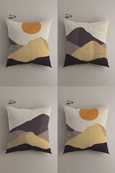 LadiesHome Modern Decorative Design Double Sided Digital Printed 4-Piece Decorative Throw Pillow Cover