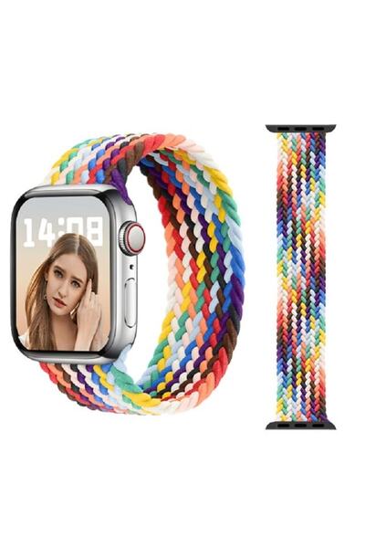 GREGOSS سوار ساعة مضفر بحلقة متوافقة مع iwatch Series 10 وSolo مقاس 38 مم/40 ...