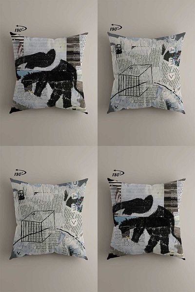 LadiesHome Modern Decorative Design Double Sided Digital Printed 4-Piece Decorative Throw Pillow Cover