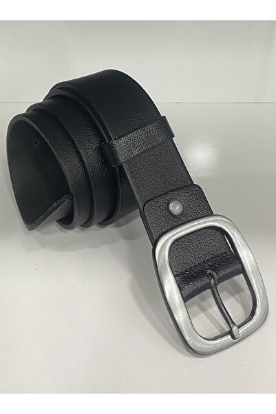 NYZ Black Genuine Leather Single Layer Sports Jeans Belt