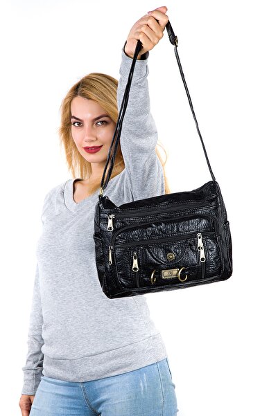 Eliza Ithal Çok Gözlü Çapraz Yıkama Omuz Çantası