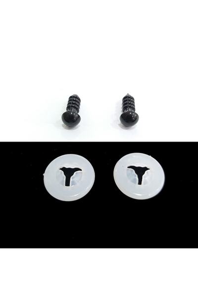 hobimon Амігурумі гвинтові чорні очі 9 мм - 200 штук (100 пар) Сертифіковані ...