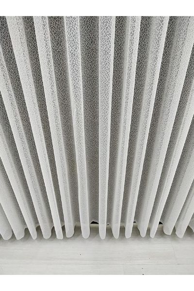 evihtiyaclarim by IOC Knitted Tulle Curtain, Economical, No Iron Required, 1 X 3 Closely Pleated, You Can Use It in All Rooms