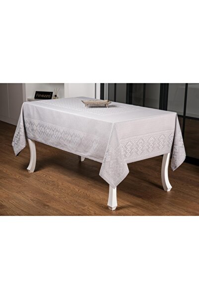 Finezza Față de masă din țesătură din polycotton jacquard Ezgi Lüx, gri, 160x...