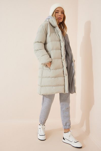 Happiness İstanbul Coat - Gray - Puffer