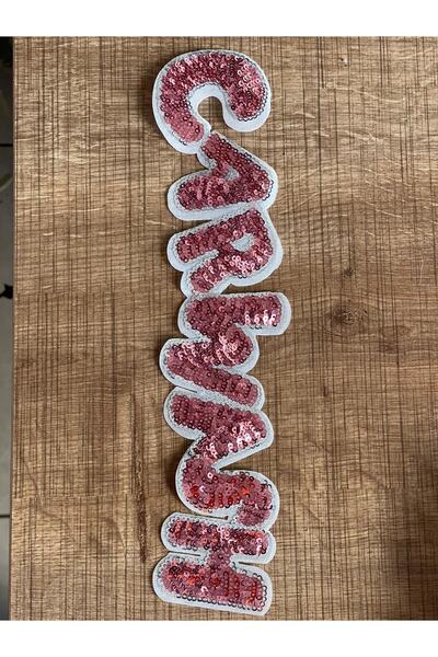 Gönülden Tasarım 28x6 Cm Paiete Roz Paiete Carwısh Scriere Applique Crestă Patch