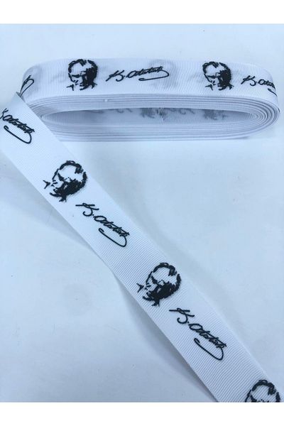 Hobigram Mustafa Kemal Atatürk Signature Grosgrain Κορδέλα 1 μέτρο πλάτος 2 cm – Κορδέλα, κομψό σχέδιο, γυναικείο αξεσουάρ