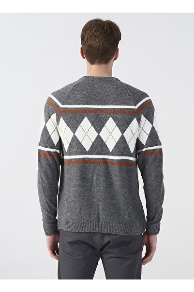 U.S. Polo Assn. Bisiklet Yaka Gri Melanj Erkek Kazak Kelvan