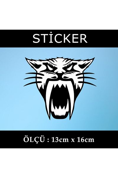 Fresh Aggressive Monster Animal Sticker Label - 2 Pcs Car Windshield Cabinet Helmet Motorcycle Compatible Pasting