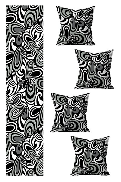 LadiesHome Special Design Runner και Σετ με 4 Καλύμματα Μαξιλαριού 5 τεμαχίων...