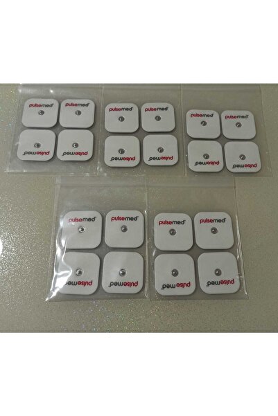 Pulsemed Tens Cihazı Çıt Çıtlı Yedek Elektrot 5x5 Tens Pedi 4 lü  5 Paket