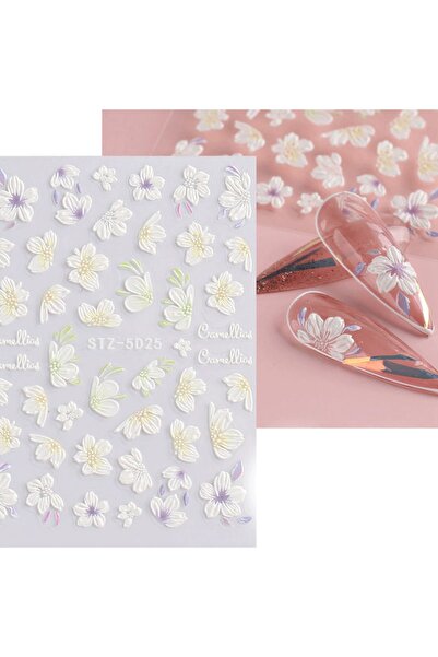 Beauty Box 3 Boyutlu Nail Art Kendinden Yapışkanlı Sticker Tırnak Sanatı Kına...