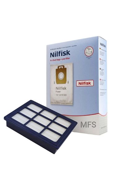 MFS Nilfisk Select Comfort Red - 4-piece Compatible Dust Bag and Hepa Filter Set