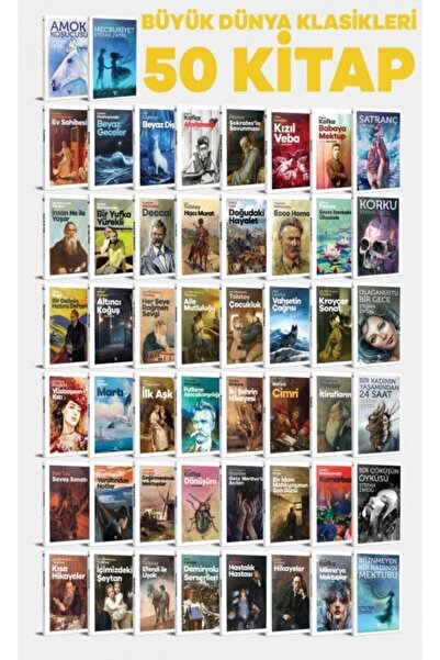 Halk Kitabevi Büyük Dünya Klasikler Kütüphanesi - 50 Kitap