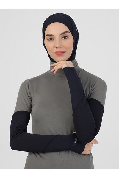 Ecardin Premium ελαστικό και άνετο Navy Blue Sports Athletic - Αέρινο μανίκι πόρων