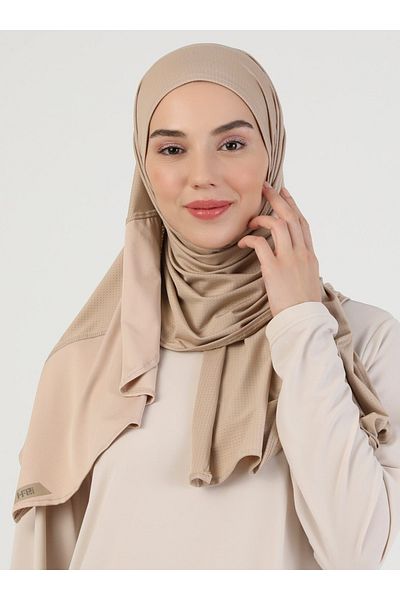 Ecardin Şal sport premium din micro ţesătură - aerisit poros, nurcă deschisă - ST 095