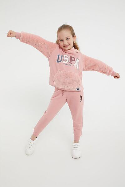 U.S. Polo Assn. Us Polo Assn Camel Kız Çocuk Polar Eşofman Takımı Us1227-dg1227